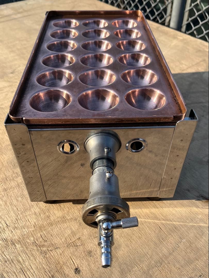 銅板たこ焼き器　LPG プロパンガス用　18個