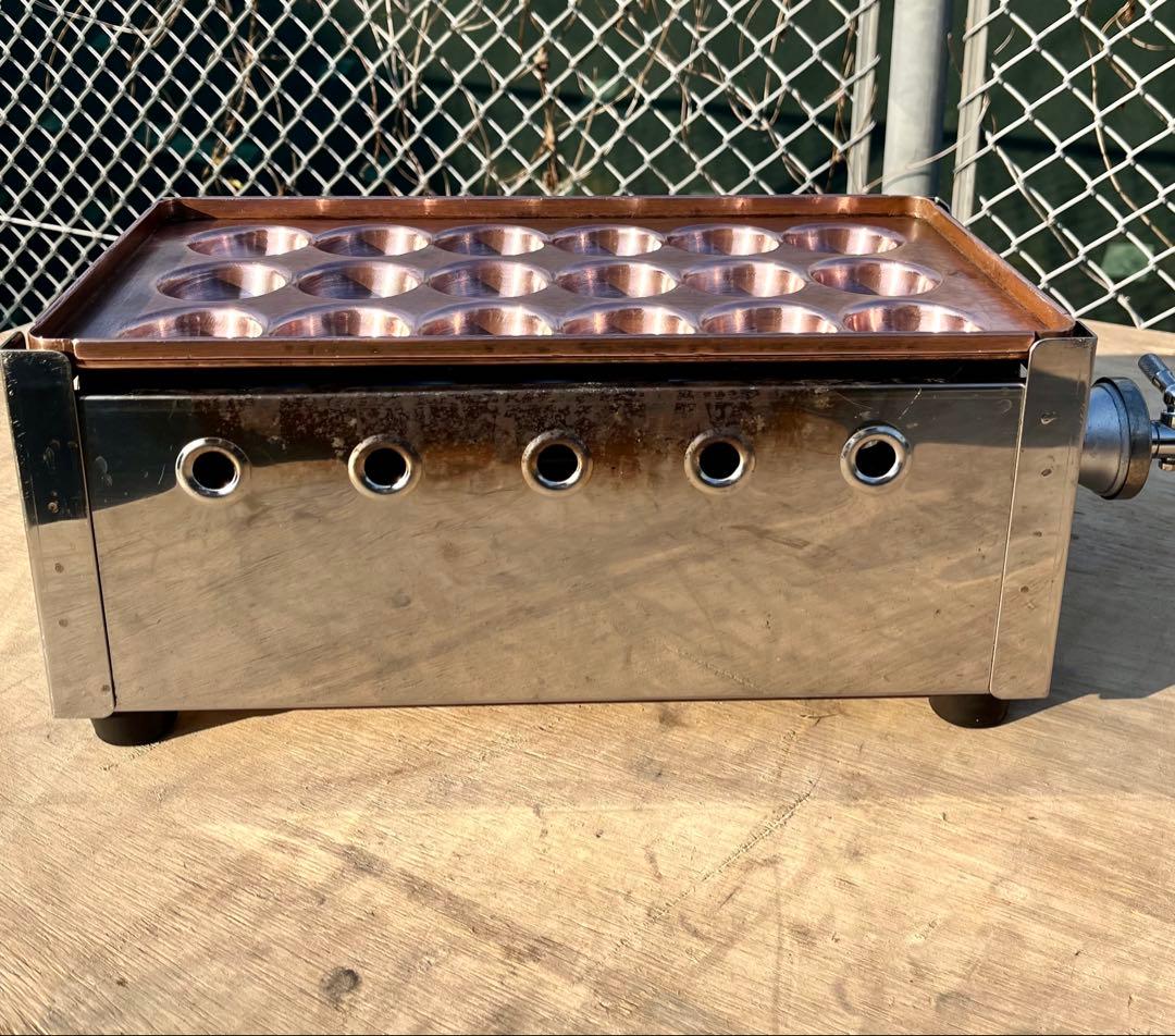 銅板たこ焼き器　LPG プロパンガス用　18個