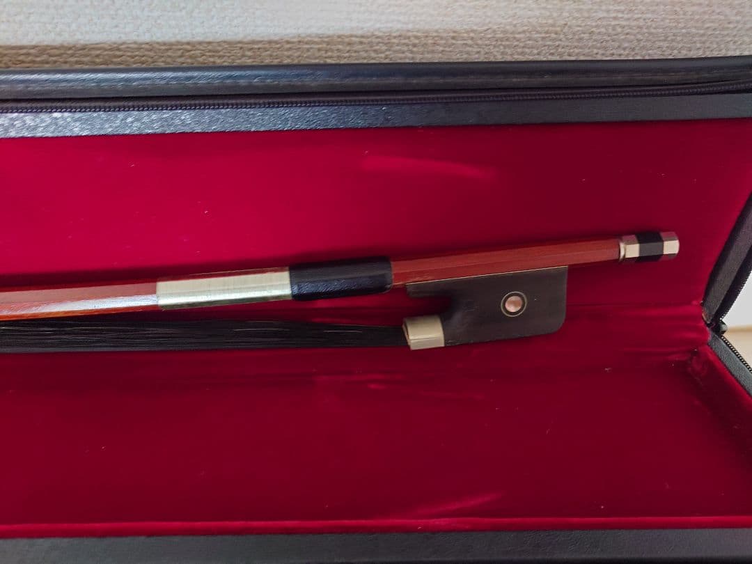 フレンチスタイルコントラバス弓 　黒毛