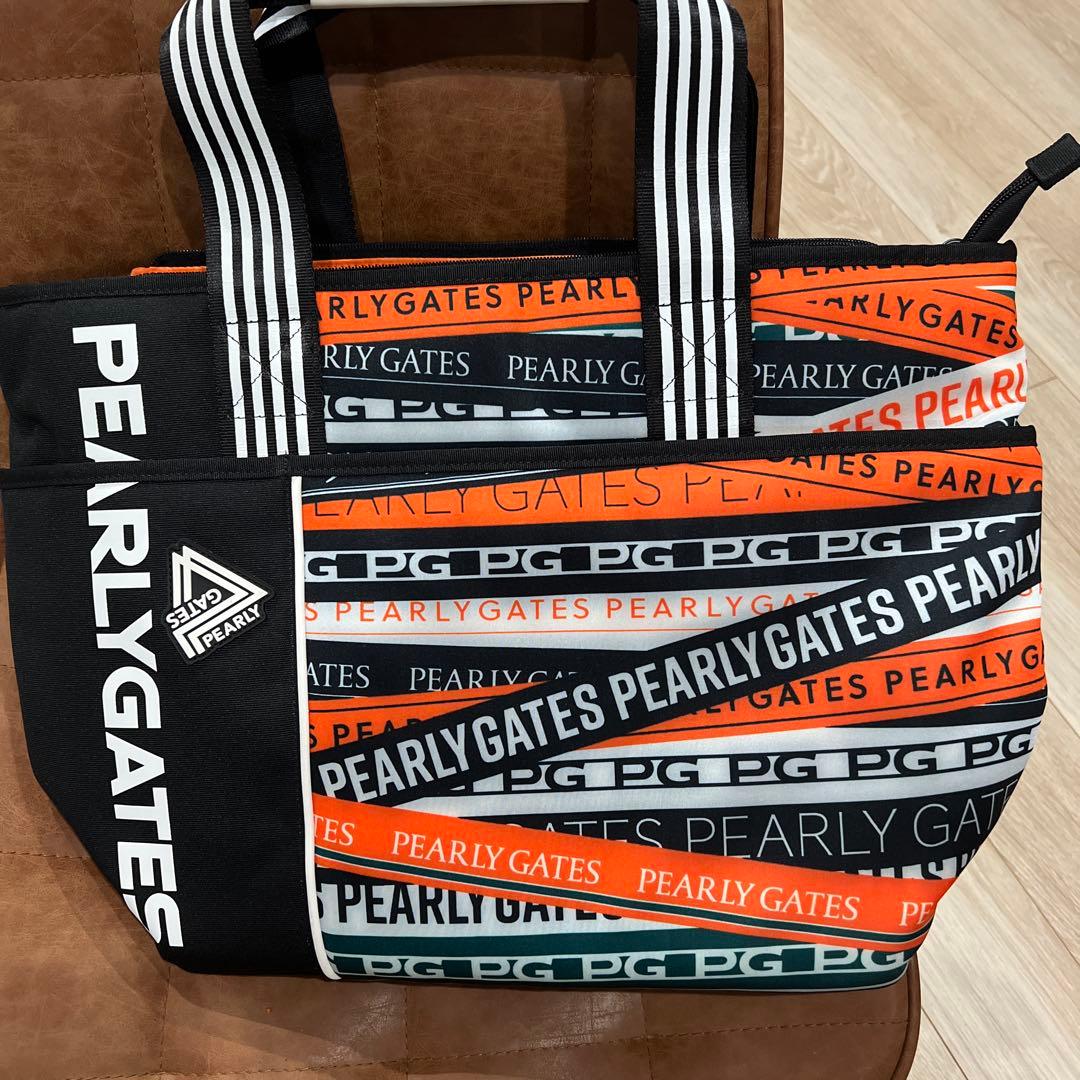 PEARLY GATES ロッカーバッグオレンジ ブラック
