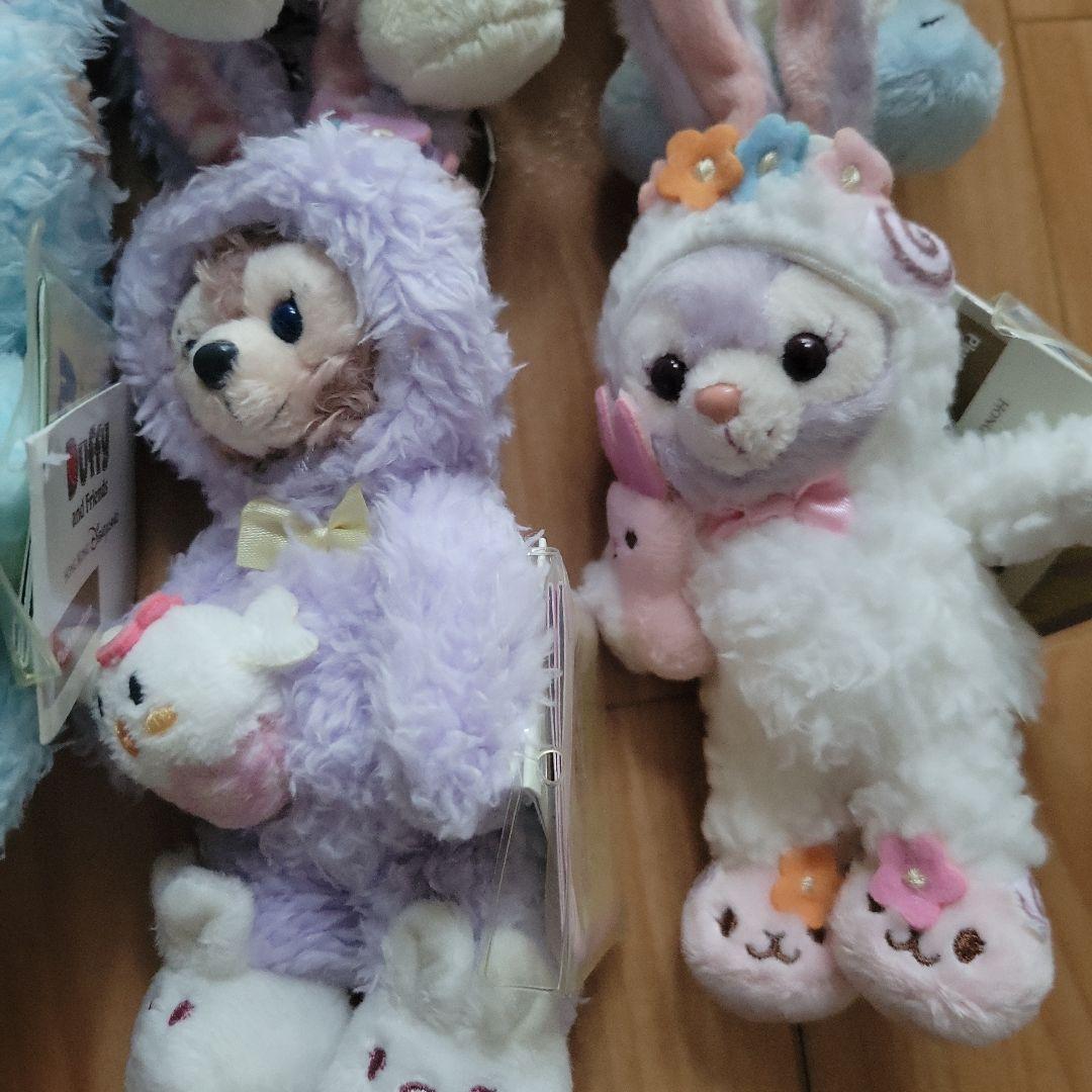 香港ディズニー　ダッフィー　ぬいぐるみキーホルダー　５体セット