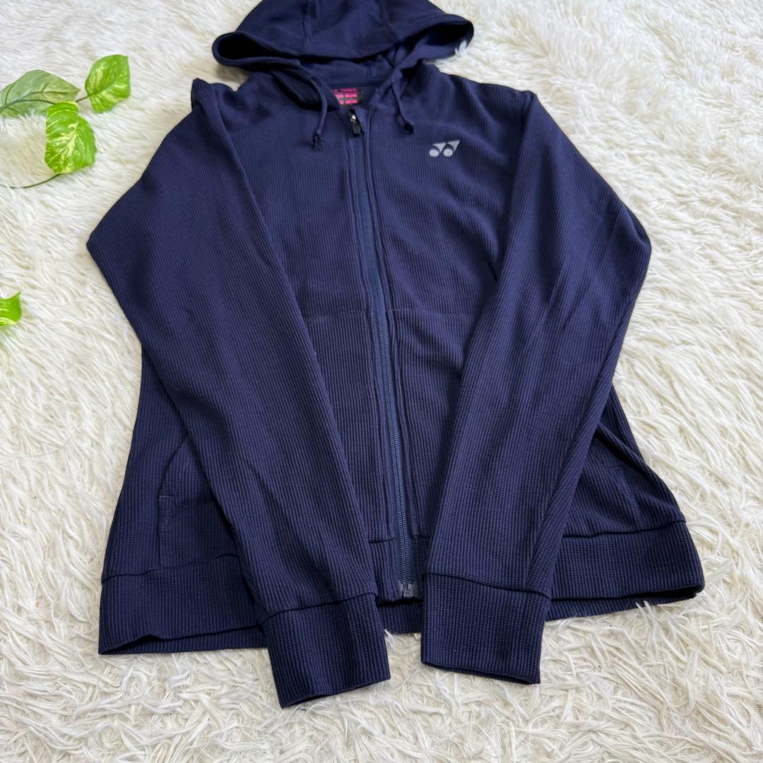 【ヨネックス】美品 セットアップ ジャージ上下 ネイビー Lサイズ レディース