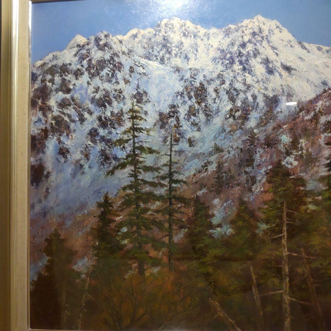武井清　立山残雪（黒部平）　油彩　F30号