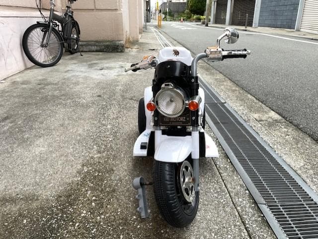 幼児用ホワイトバイク ステッカー付き