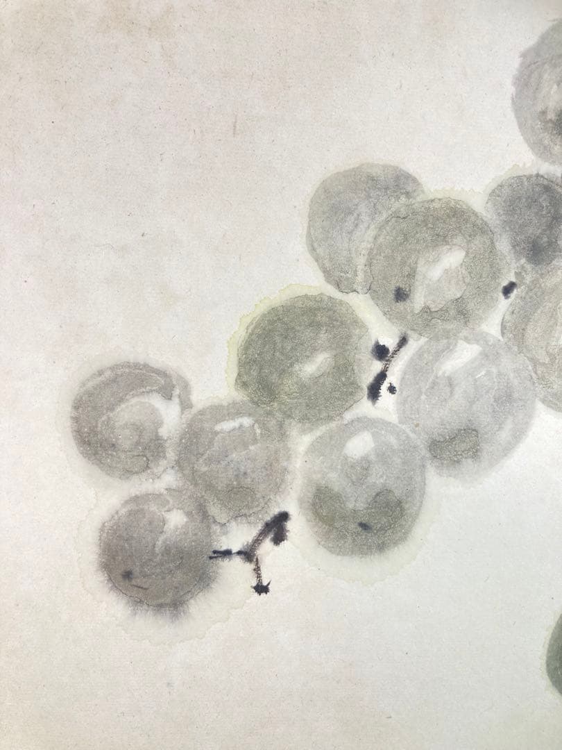 【真作保証】猪熊弦一郎「葡萄」水彩画 直筆サイン 真筆 師：アンリ・マティス