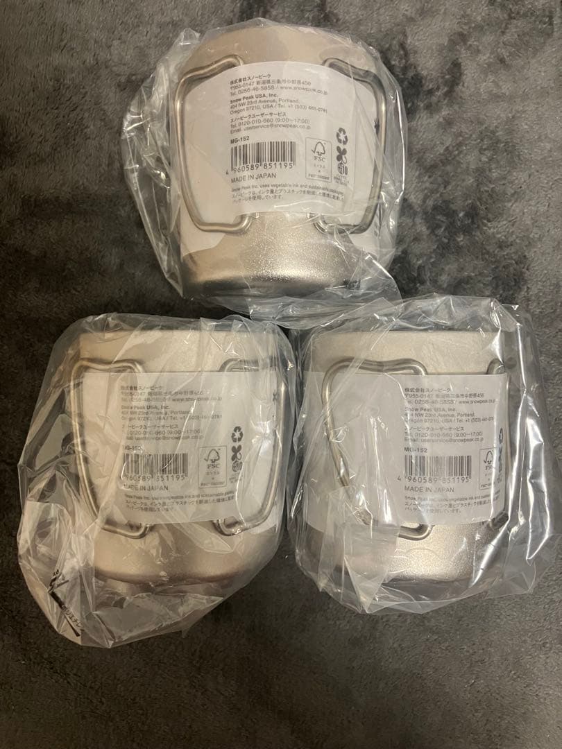 peak スノーピーク チタンダブルマグ300 MG-152 3個セット