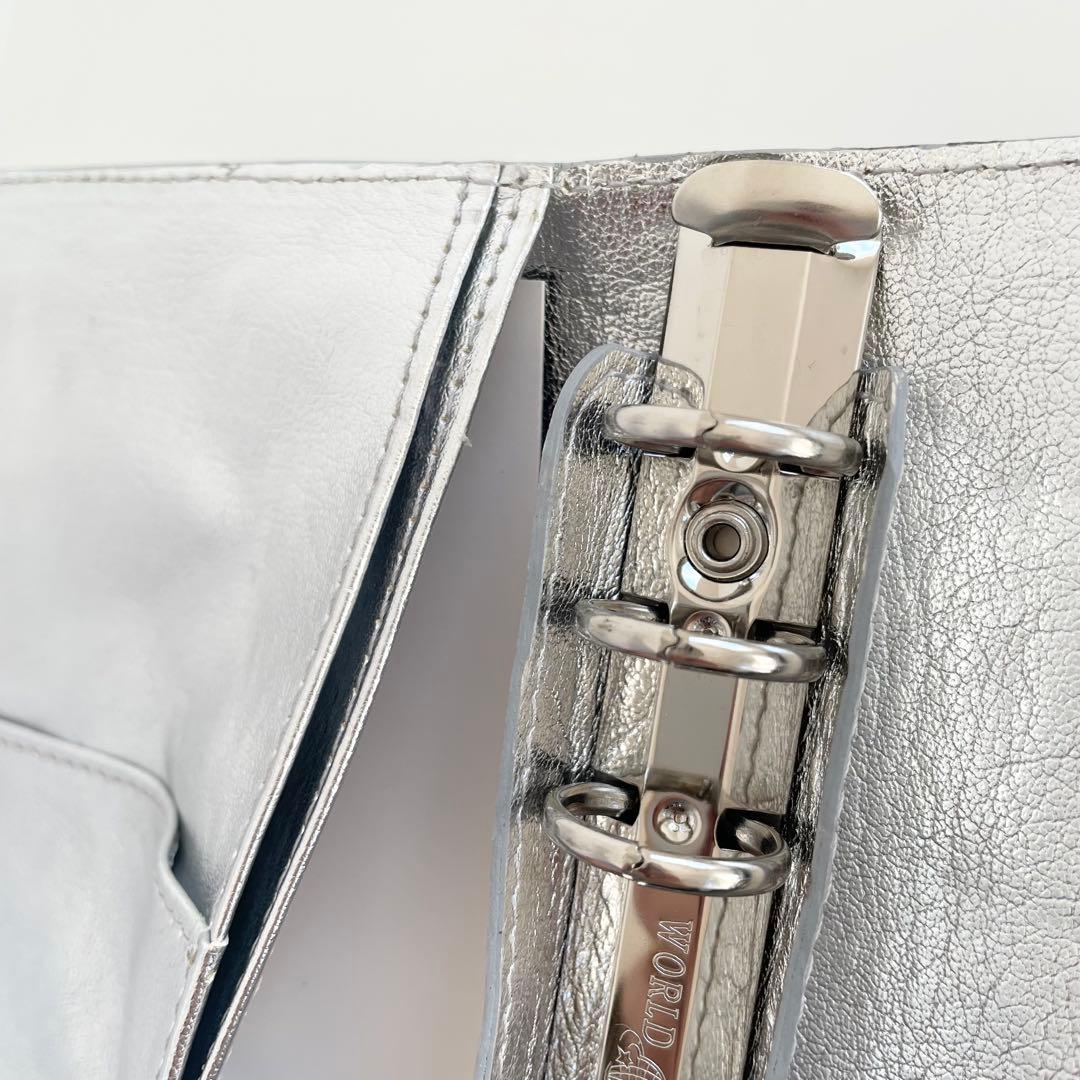 早い者勝ち　韓国　貯金　バインダー　カバー　リフィル　レザー　シルバー