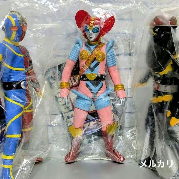ソフビ魂　キカイダー　ハカイダー　ビジンダー　東映レトロ　レア