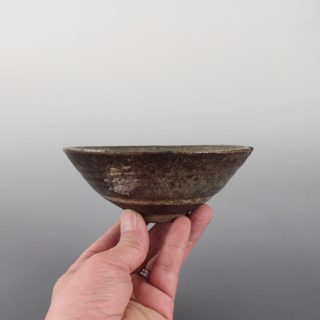 「初雪」はけめ 茶碗 加藤石春 茶道具 古美術 古道具 アンティーク