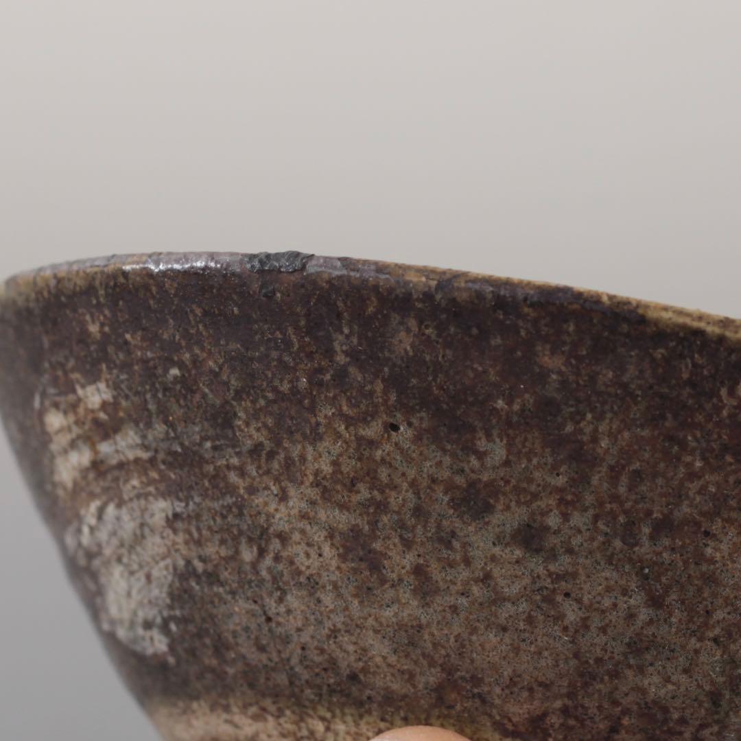 「初雪」はけめ 茶碗 加藤石春 茶道具 古美術 古道具 アンティーク