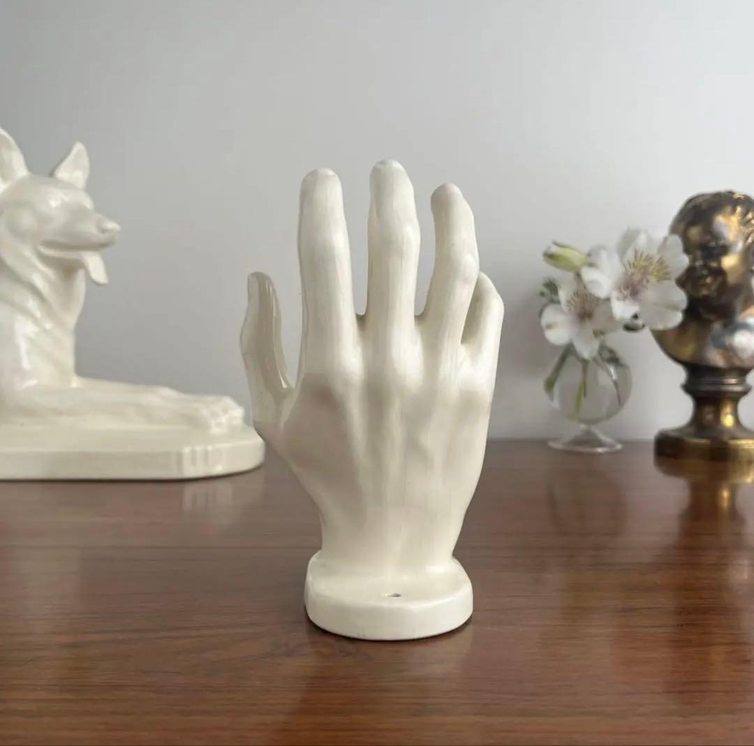 アメリカヴィンテージ ♤ ハンドモチーフのソープディッシュ ♤ ハンドトレイ