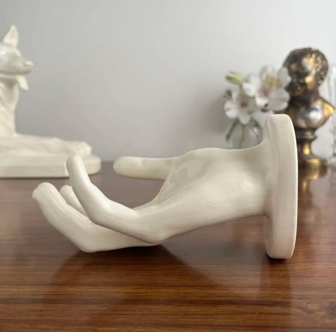 アメリカヴィンテージ ♤ ハンドモチーフのソープディッシュ ♤ ハンドトレイ