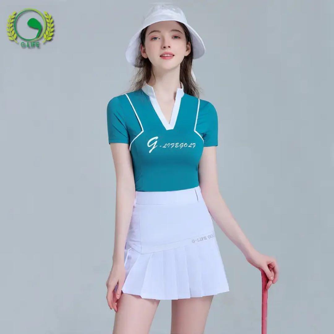 韓国ゴルフウェア　輸入　スカート　タイト　ミニ　レディース　セットアップ