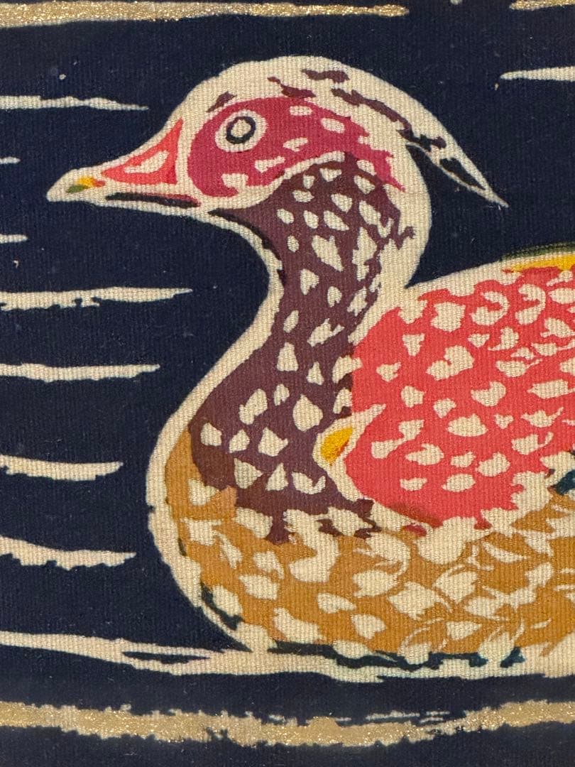 木村雨山　人間国宝　真筆　加賀友禅 染め額　おしどり