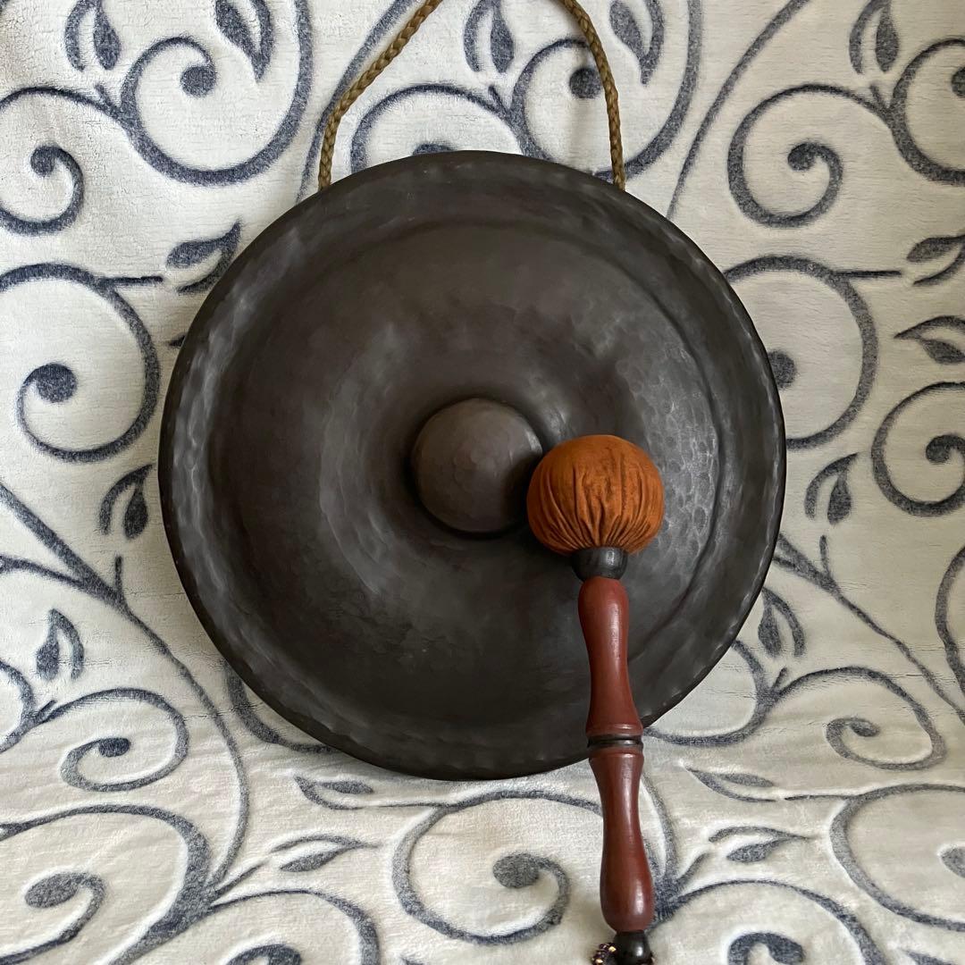 茶道具 銅鑼 ドラ ばち付