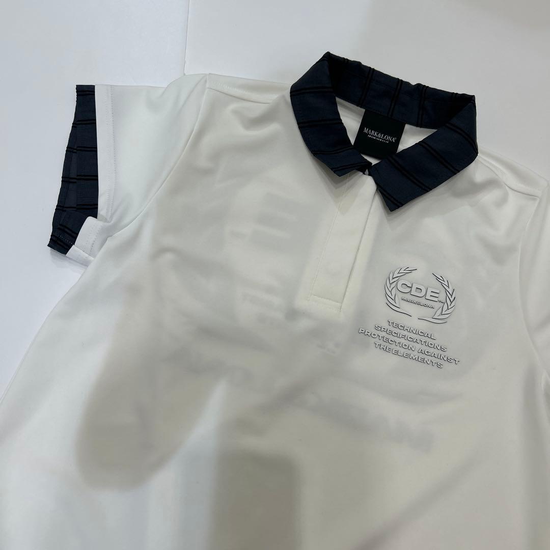 新品❤️マークアンドロナホワイト/ネイビー ポロシャツ レディース