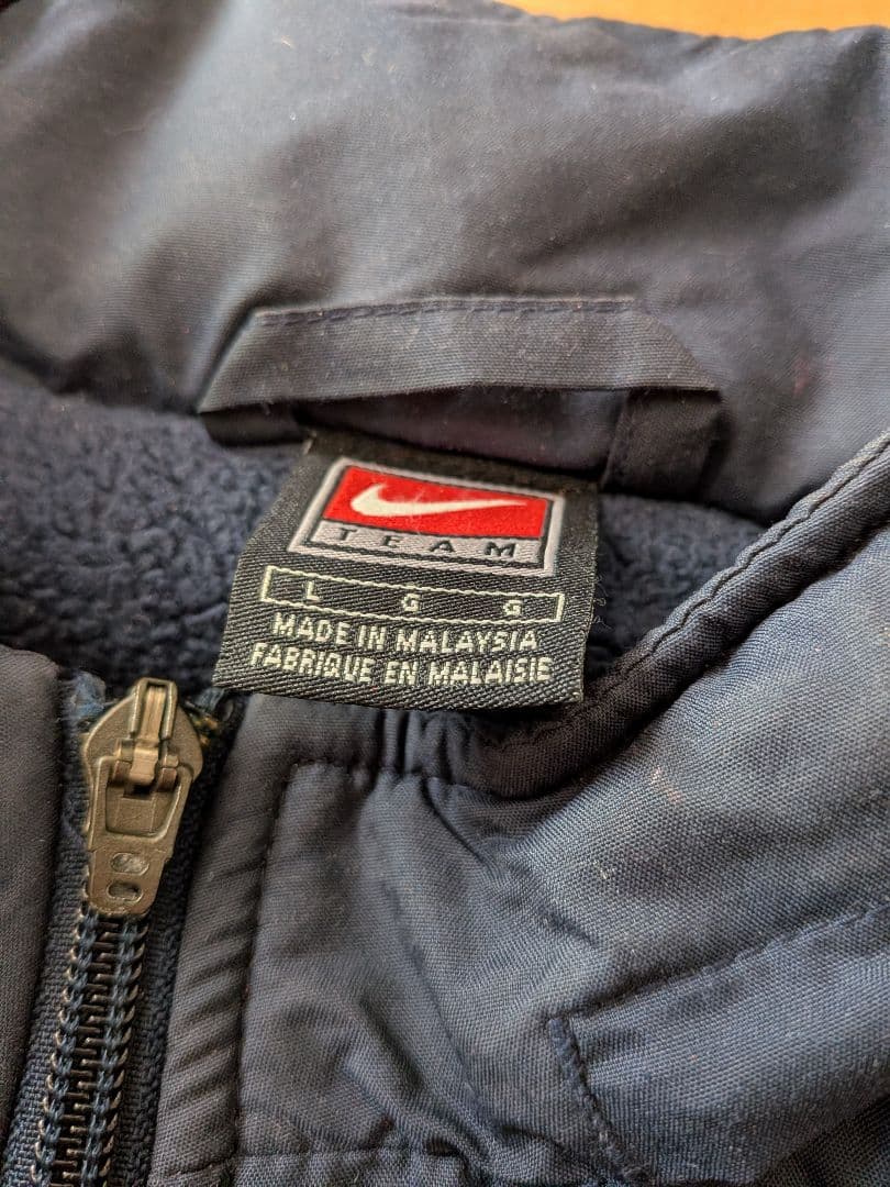 ヴィンテージNike01/02インテルハーフベンチコートネイビー