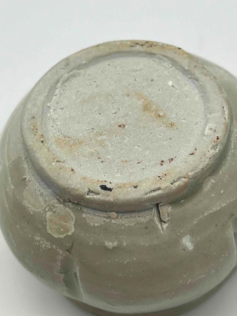 宋時代　定窯　白磁瓜形双耳壺　茶入　茶道具　水指　水差し 唐物(F-51)