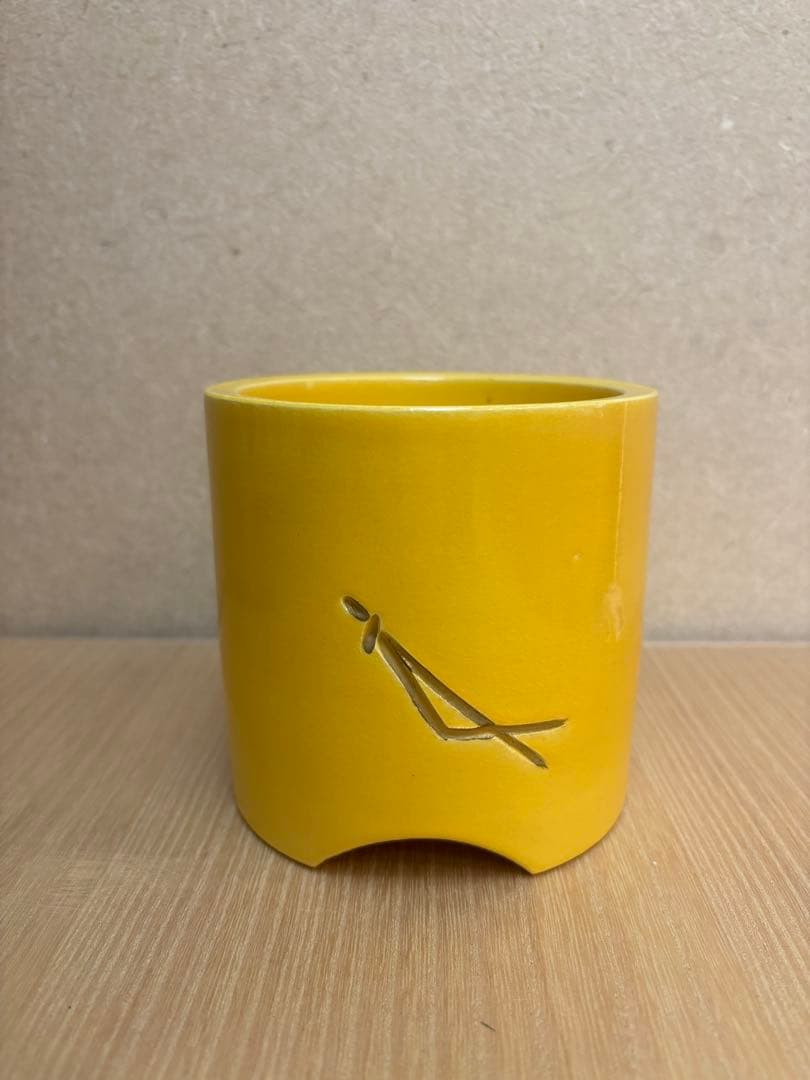 茶道具　黄釉　松葉　火入　松楽窯