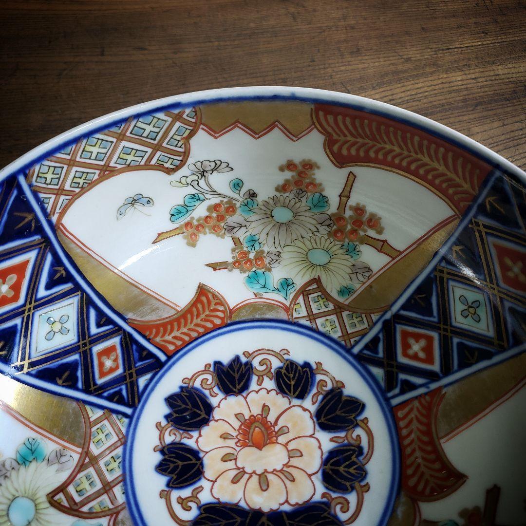 鉢　丼　古伊万里　色絵　牡丹　菊　幽霊　江戸後期　明治　珍品