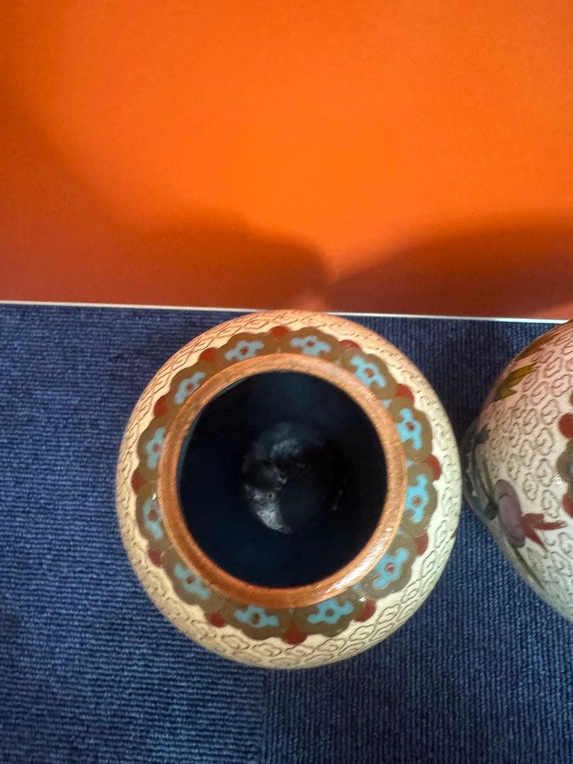 1850  七宝焼　景泰藍　花瓶2客