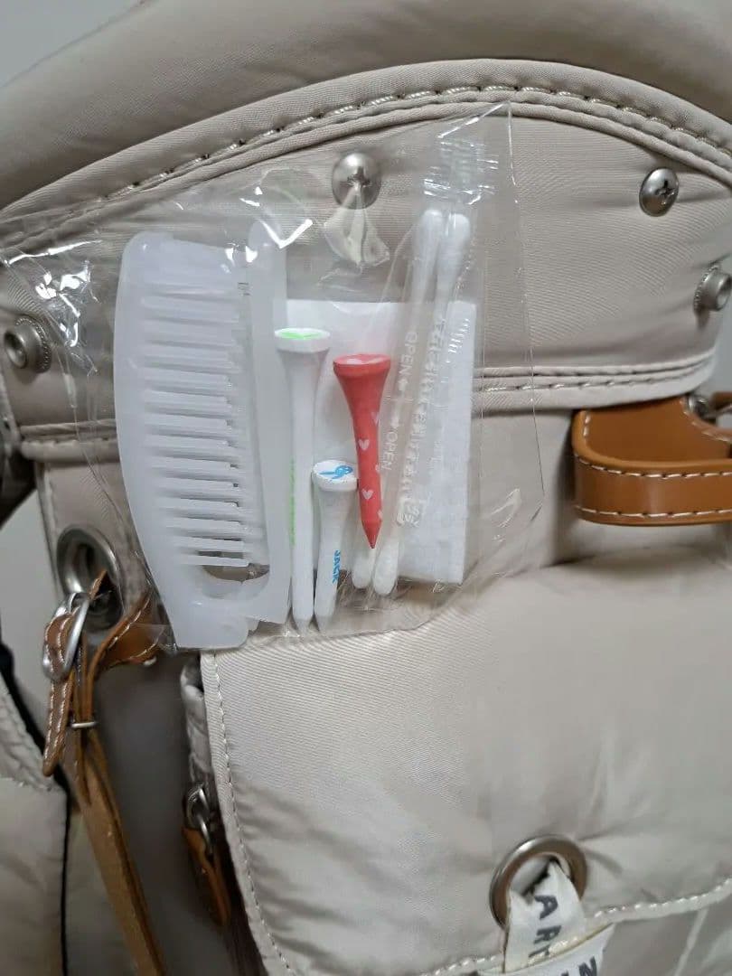 美品オノフGOLF ゴルフバッグ・キャディバッグ ベージュ