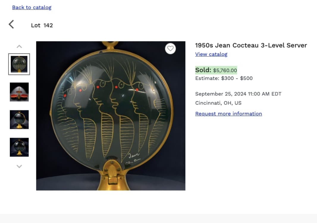 [○ジャン・コクトー] Jean Cocteau オブジェ レベルサーバー