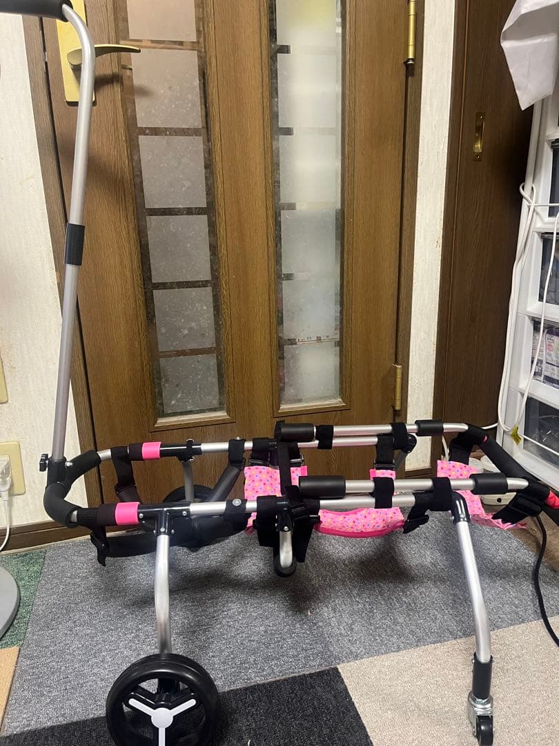 柴犬4輪　リハビリ　食事補助　犬用車椅子　シニア犬補助　犬の歩行器