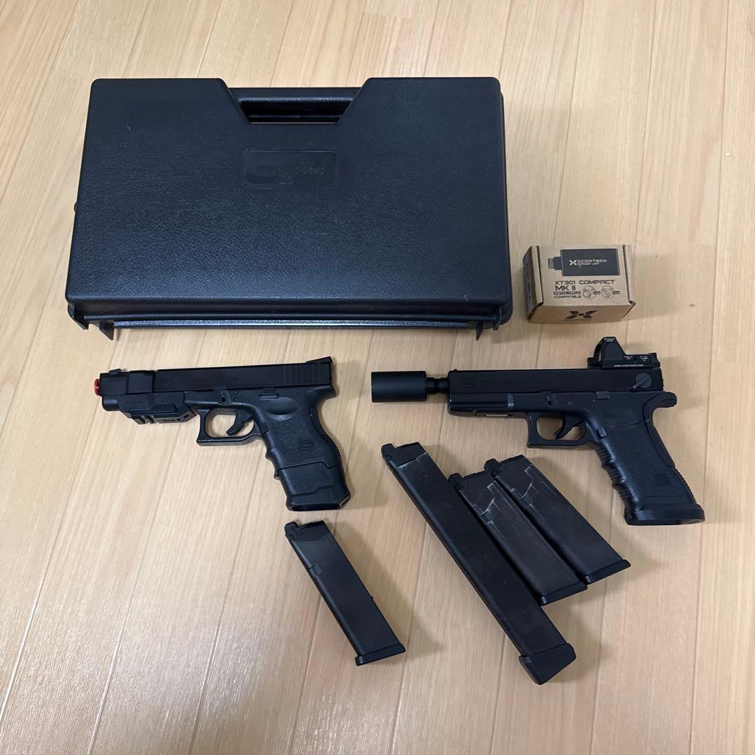 東京マルイ　グロック18c グロック26アドバンス　変えマガジン付き