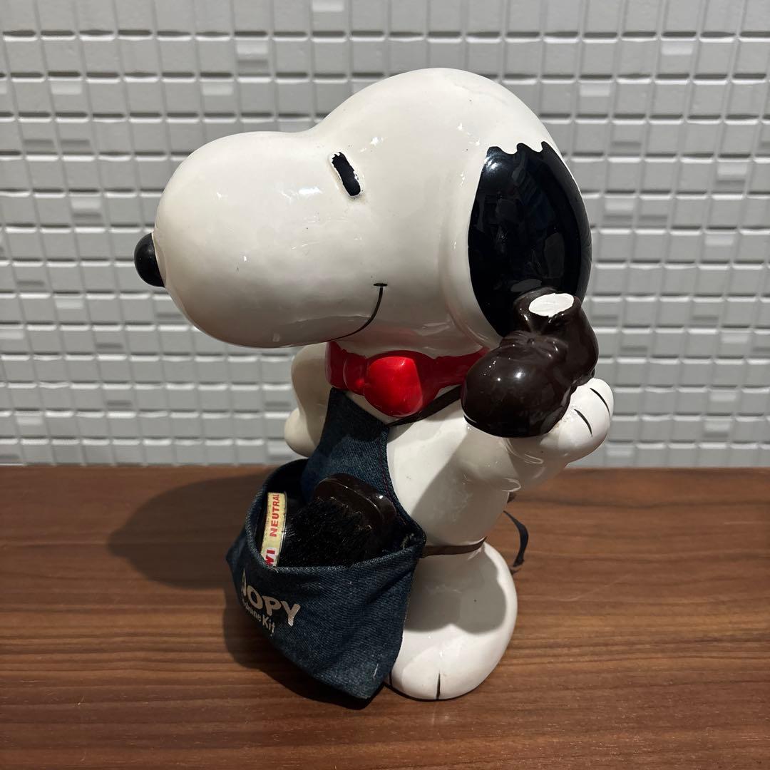 SNOOPY スヌーピー シューシャインキット 陶器 レトロ レア 希少 デニム