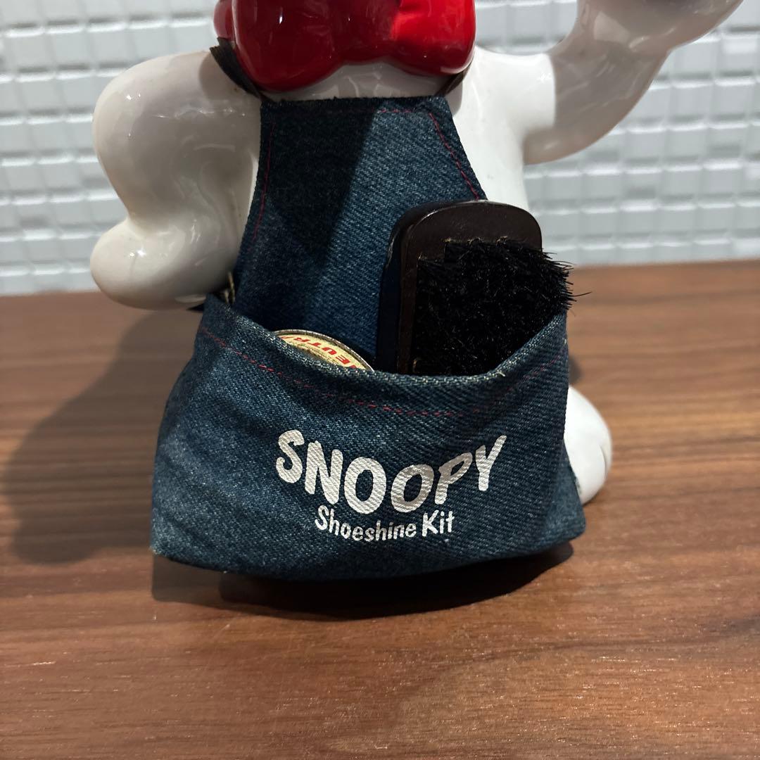 SNOOPY スヌーピー シューシャインキット 陶器 レトロ レア 希少 デニム