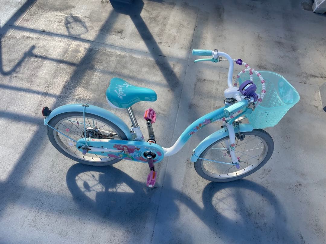 引き取り　アリエル　子供用自転車　18インチ　ディズニー　リトルマーメイド