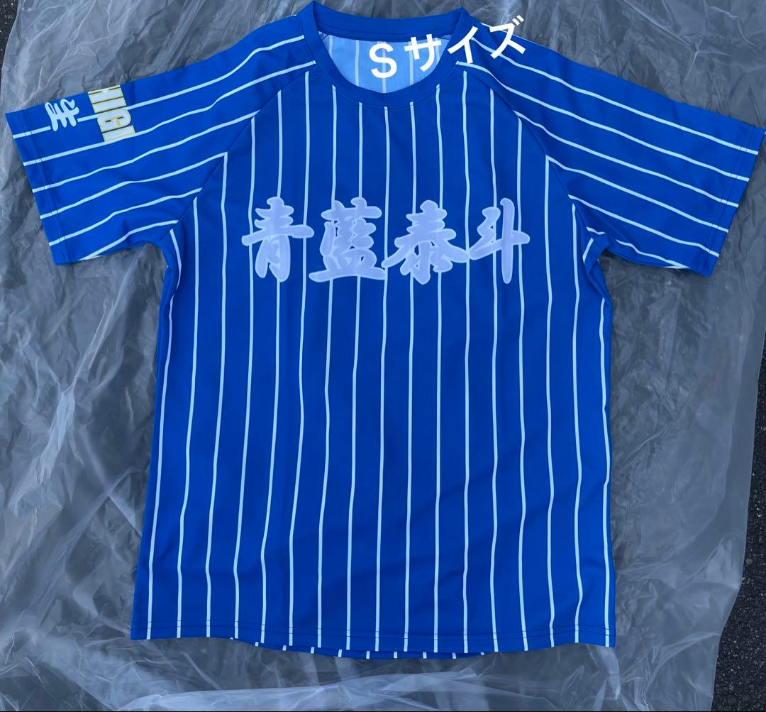 青藍泰斗高校 応援ユニフォーム　Ｓサイズ　ブルーストライプ　栃木県優勝　甲子園