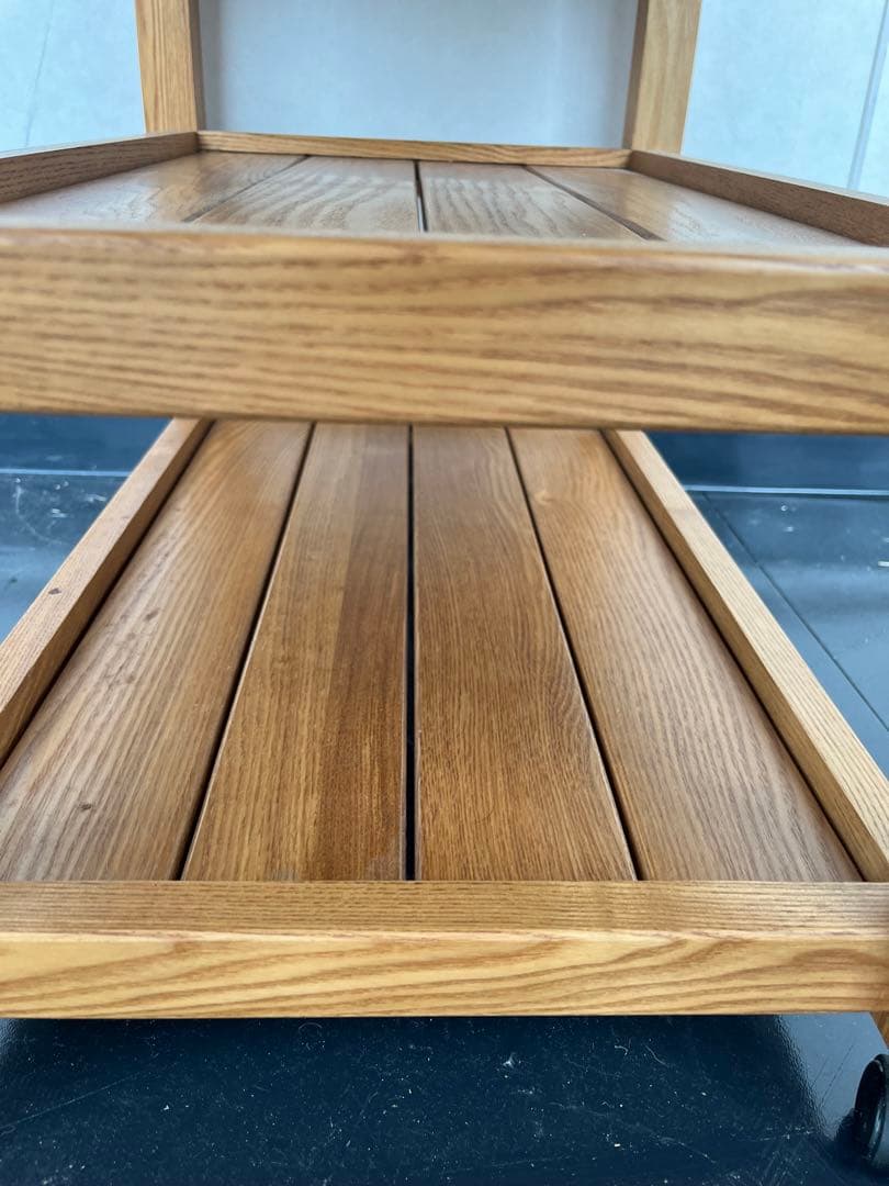 木製テーブルワゴン　タモ材