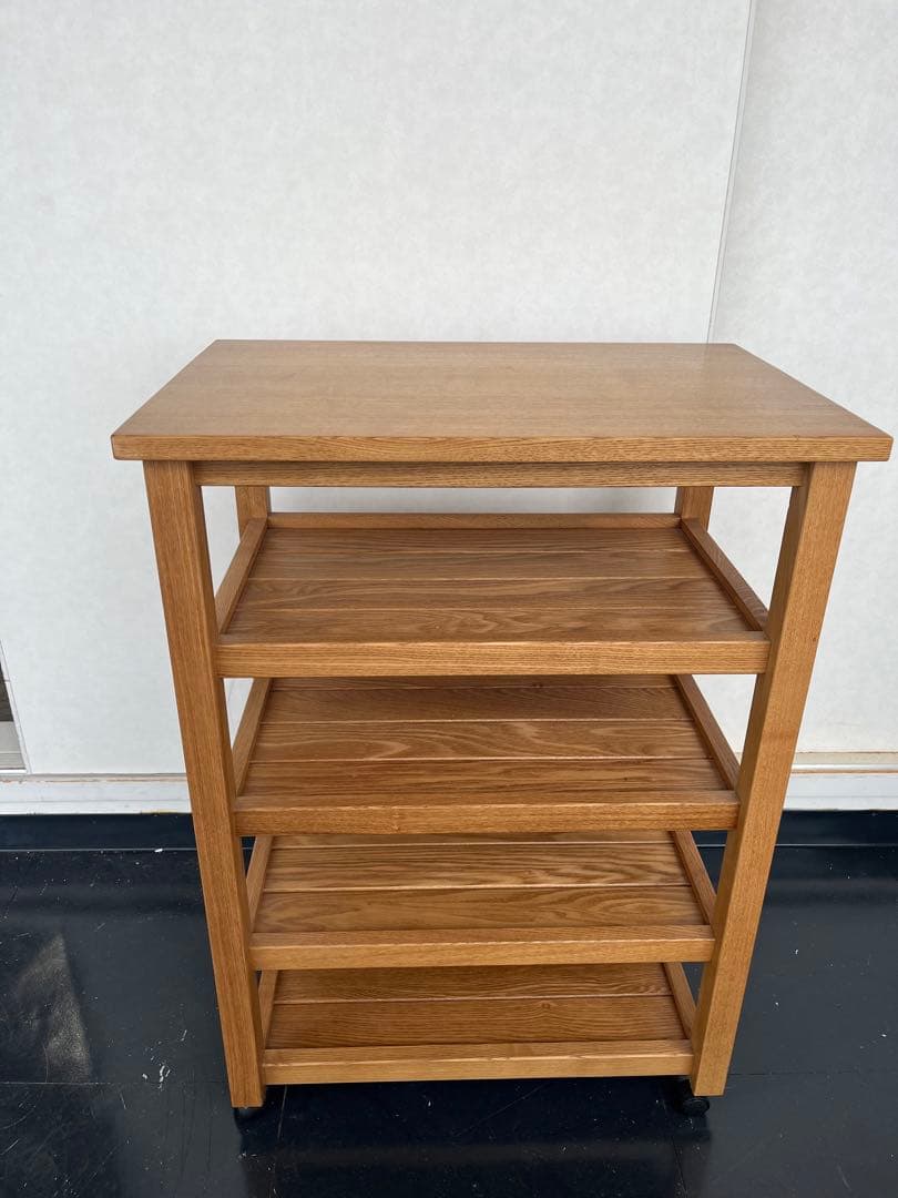 木製テーブルワゴン　タモ材