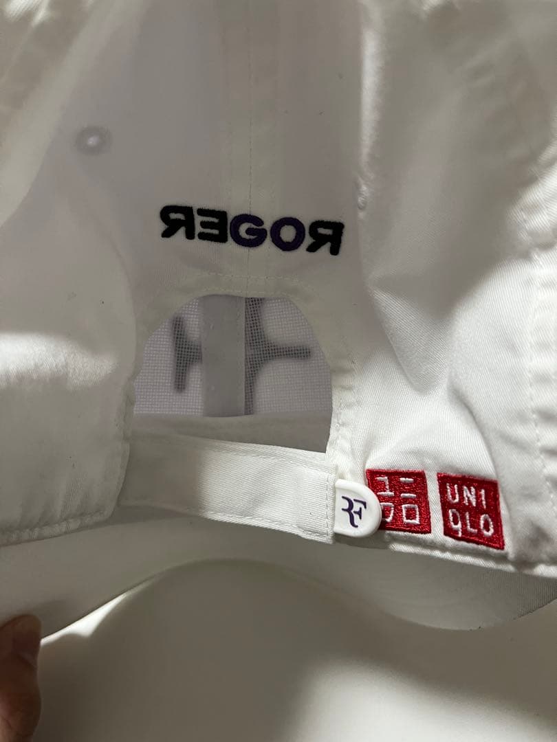 UNIQLO ロジャー フェデラー RFロゴ キャップ ホワイト