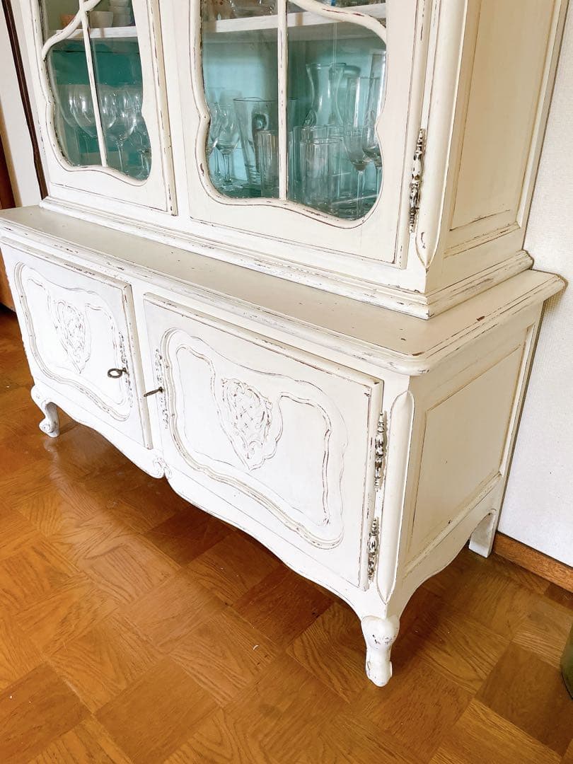 フランス アンティーク キッチンキャビネット カップボード 食器棚 ブロカント