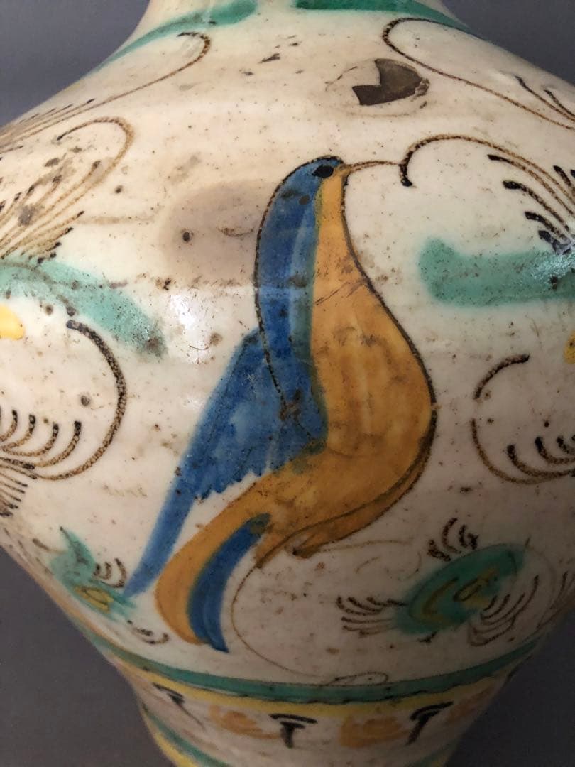 スペイン骨董　エル・ブエンタ・デル・アルゾビス窯　片手壺、水差し　アンティーク