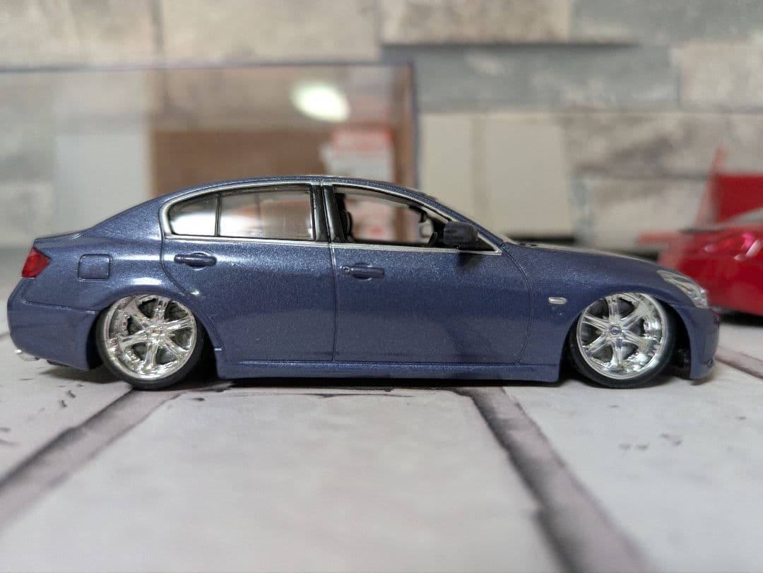 1/43 V36スカイライン クーペ+セダン+ジオラマケース 改造ミニカー