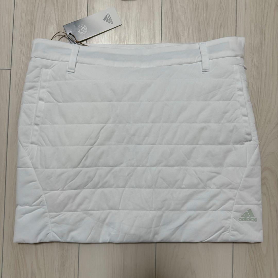 新品 アディダス セットアップ 中綿 スカート 秋冬 モックネック ホワイト