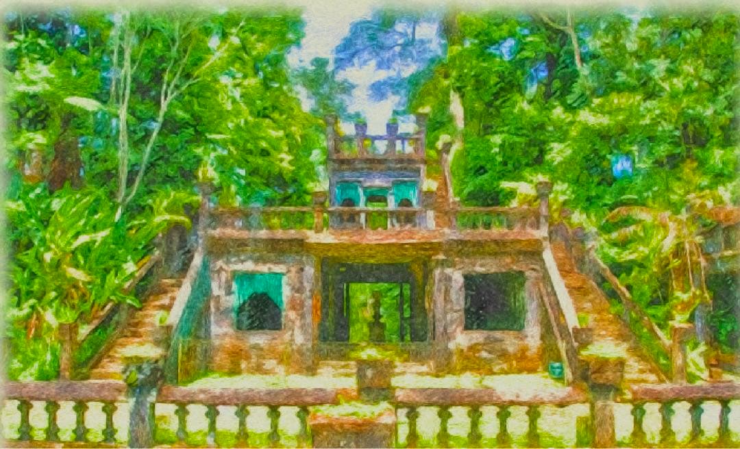 ジブリアート① 天空の城ラピュタより「ジャングルの古城」32.7㎝×24.0㎝