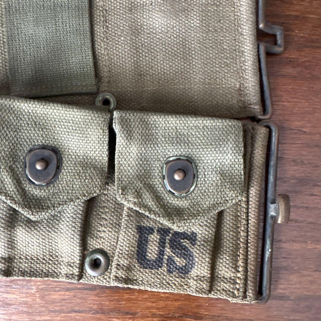 米軍実物 50年代 US M1ガーランド ODカートリッジベルト ビンテージ