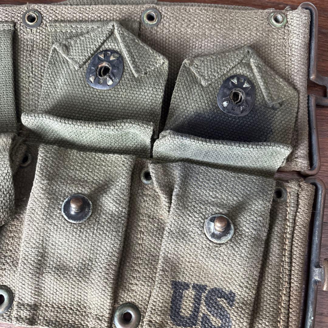 米軍実物 50年代 US M1ガーランド ODカートリッジベルト ビンテージ