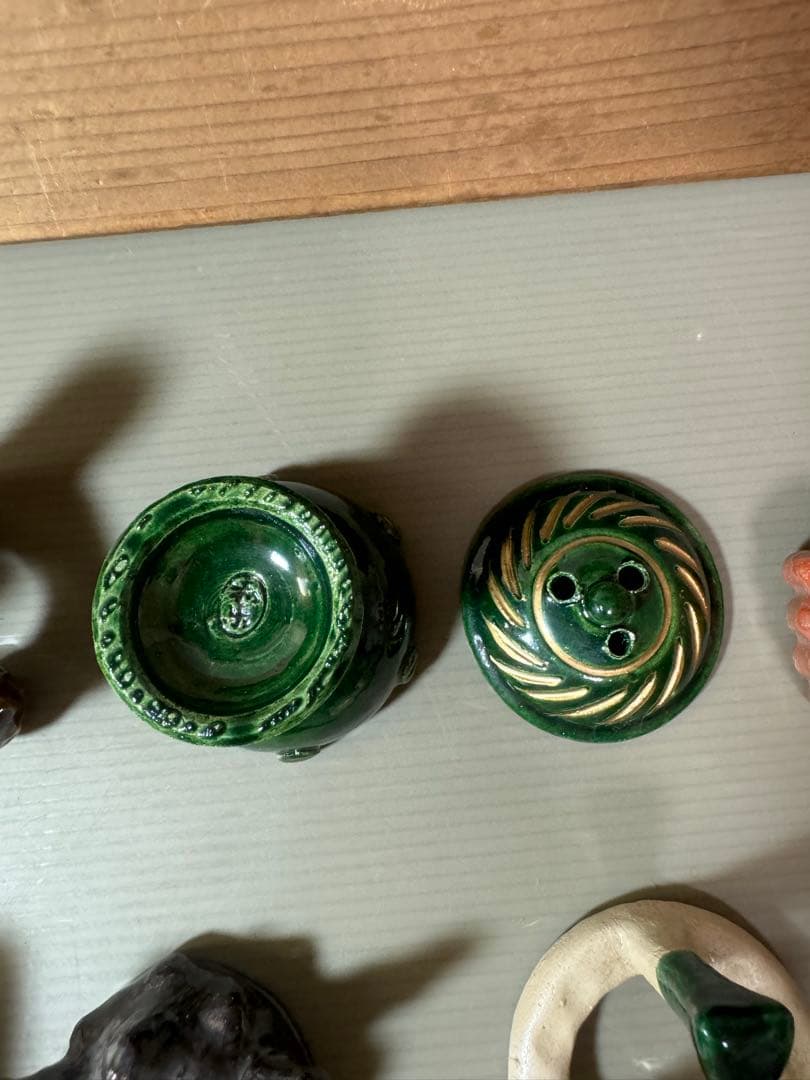 2885 川崎和楽作　楽七種　蓋置　7客　茶道具