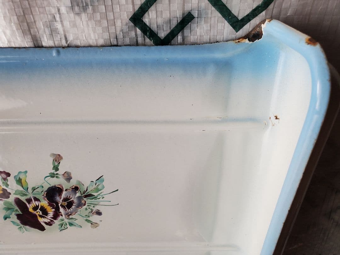 フランス　アンティーク　ホーロー　レードルラック