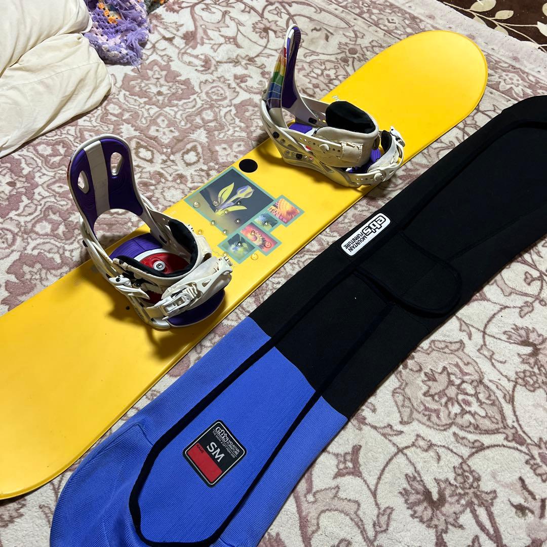 良品 BURTON 143cm バイン付 スノーボードセット 子供 レディース