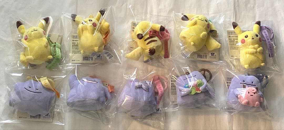 ポケモンセンター　マスコット十ポケ十色　メタモンピカチュウ　コンプリートセット