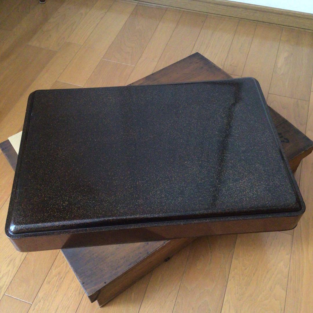 時代漆器　廣蓋　広蓋　骨董　蒔絵　螺鈿　昭和3年　共箱付き