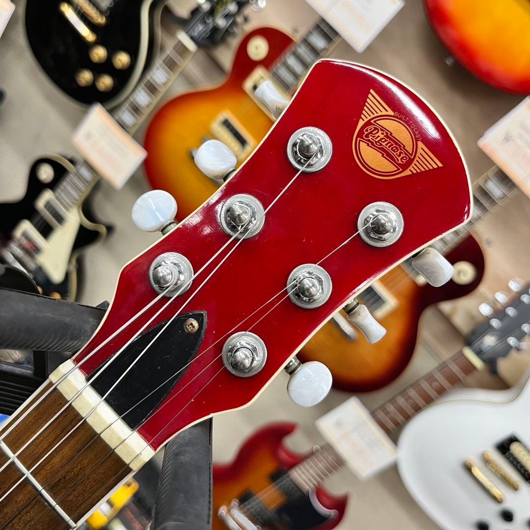 【10854】 Pignose ピグノーズ キルトトップ レッド ミニギター