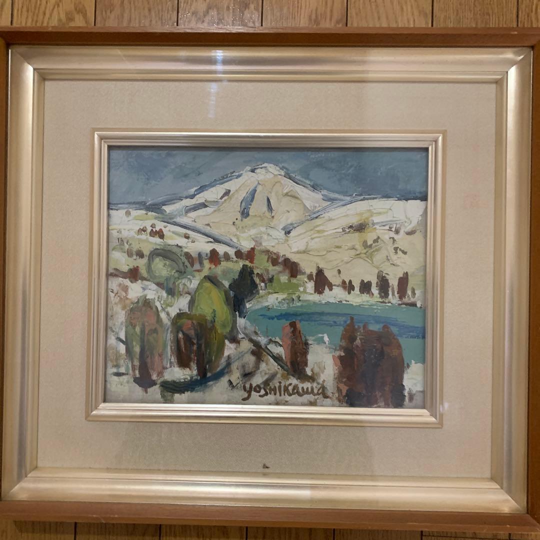 yoshikawa 水彩画 風景画 木製フレーム